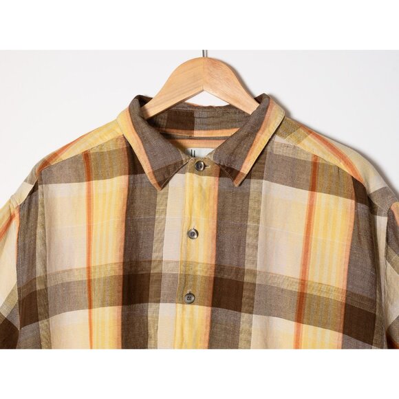 Havanna Shirt Mens XXL Checker Button Up Shirt Orange - Picture 5 of 5
